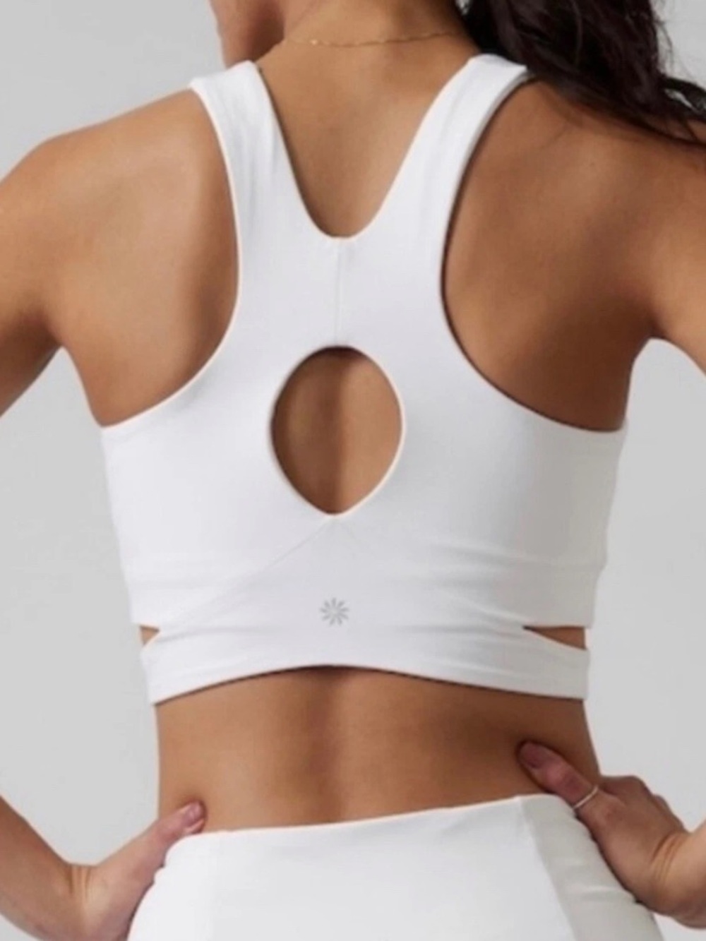 Athleta Conscious Crop Bra Tank White